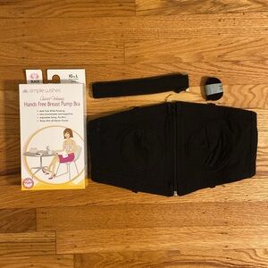Simple Wishes hands free breast pumping bra in black